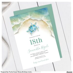 18th Birthday Invitations Luau & Beach Party