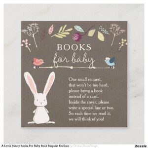 A Little Bunny Books For Baby Book Request Enclosu Enclosure Card