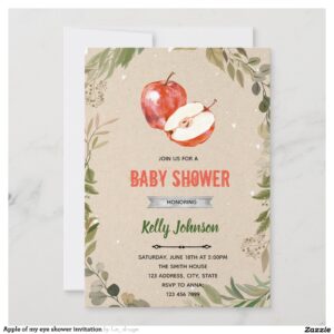 Apple of my eye shower invitation