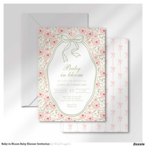 Baby in Bloom Baby Shower Invitation
