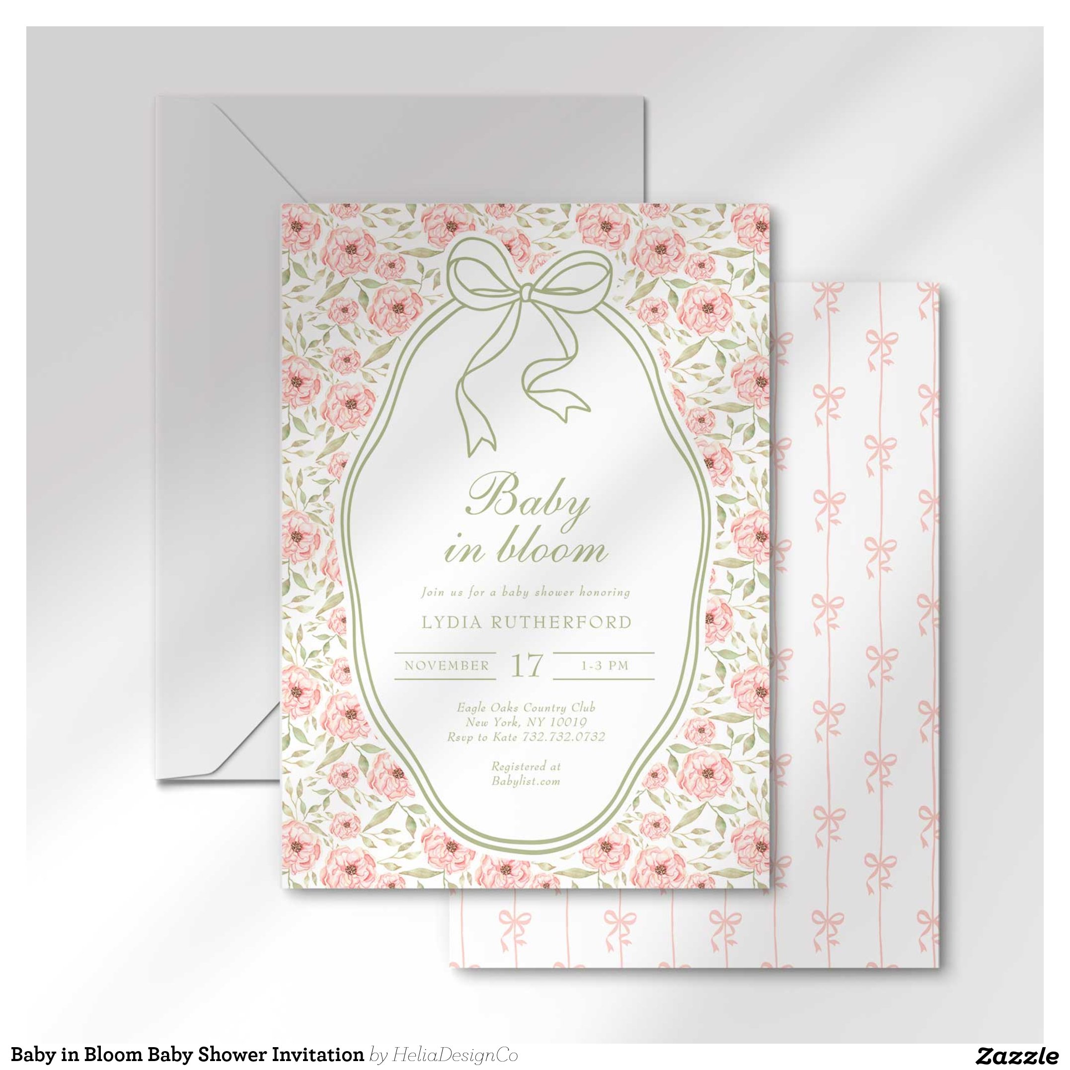 Baby in Bloom Baby Shower Invitation