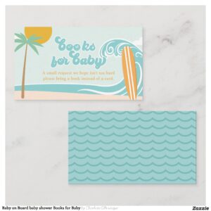 Baby on Board baby shower Books for Baby Enclosure Card