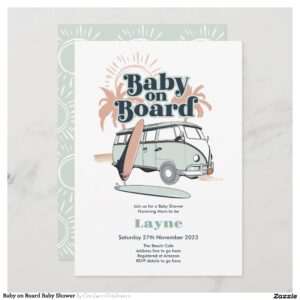 Baby on Board Baby Shower Invitation