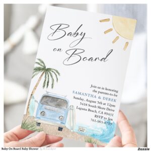 Baby On Board Baby Shower Invitation