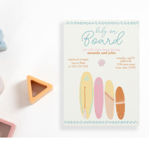 Baby on Board Baby shower Ocean Theme Invitation