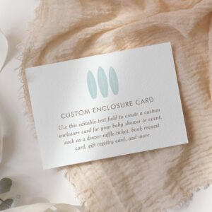 Baby on Board Blue Surfboard Custom Enclosure Card