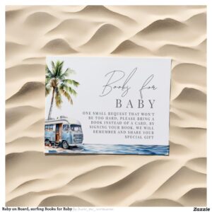 Baby on Board, surfing Books for Baby Enclosure Card