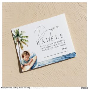 Baby on Board, surfing Books for Baby Enclosure Card