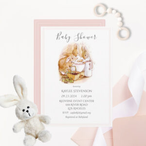 Beatrix Potter Baby Girl Shower Invitation
