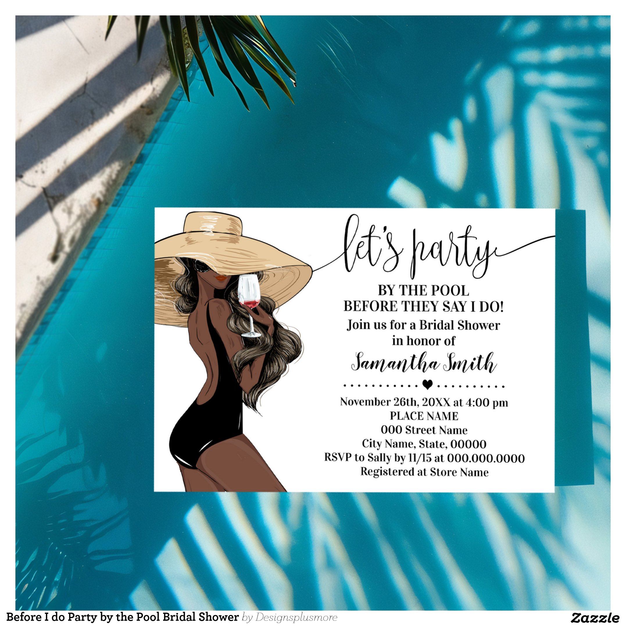 Before I do Party by the Pool Bridal Shower Invitation