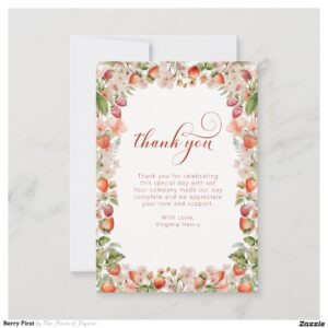Berry First Thank You Card