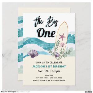 Big One Surfing 1st Invitation