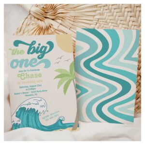 Big One Surfing Invitation Big Wave Invitation