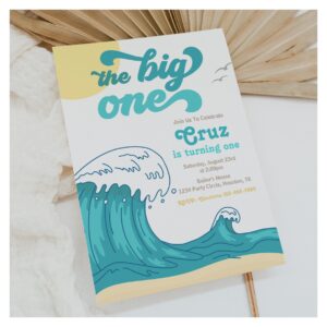 Big One Surfing Invitation Big Wave Invitation