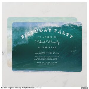 Big Surf Surprise Birthday Party Invitation