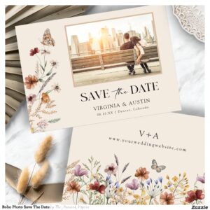 Boho Photo Save The Date