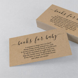 Book Request for Baby Shower Invitation - Rustic