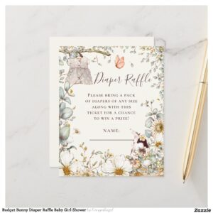 Budget Bunny Diaper Raffle Baby Girl Shower