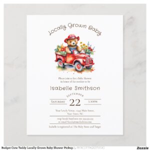 Budget Cute Teddy Locally Grown Baby Shower Pickup
