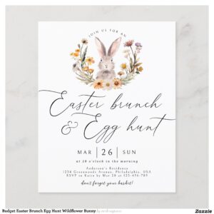 Budget Easter Brunch Egg Hunt Wildflower Bunny