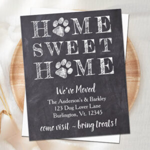 Budget Home Sweet Home We've Moved Pet Moving Card