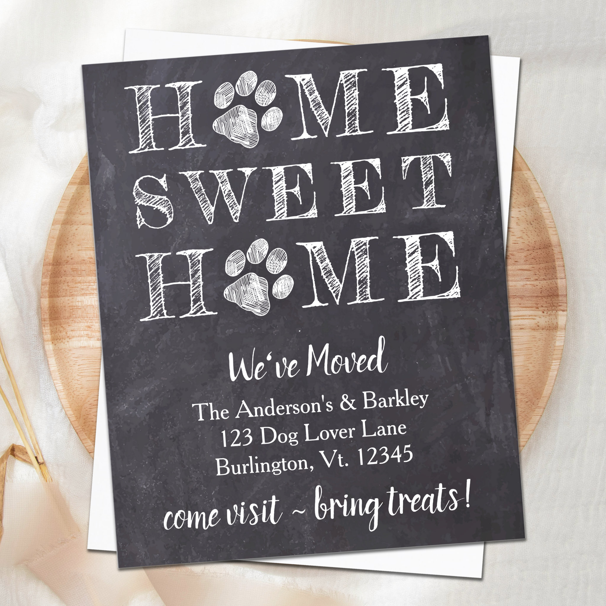 Budget Home Sweet Home We've Moved Pet Moving Card
