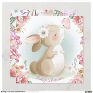 Bunny Baby Shower Invitation