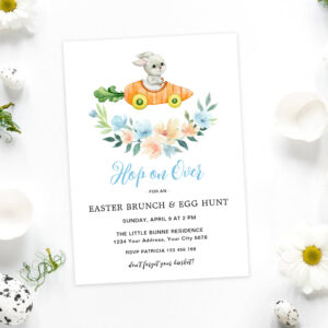 Bunny Easter Brunch & Egg Hunt Invitation