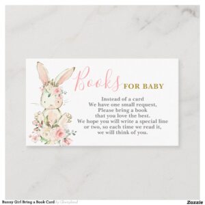 Bunny Girl Bring a Book Card