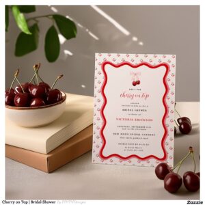 Cherry on Top Bridal Shower Invitation
