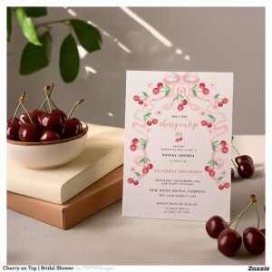 Cherry on Top Bridal Shower Invitation