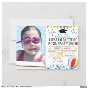 Child's Graduation Pool Party Invitation