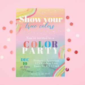Color Theme Adult Party Invitation