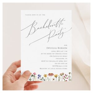 Colorful Wildflower Bachelorette Party Invitation