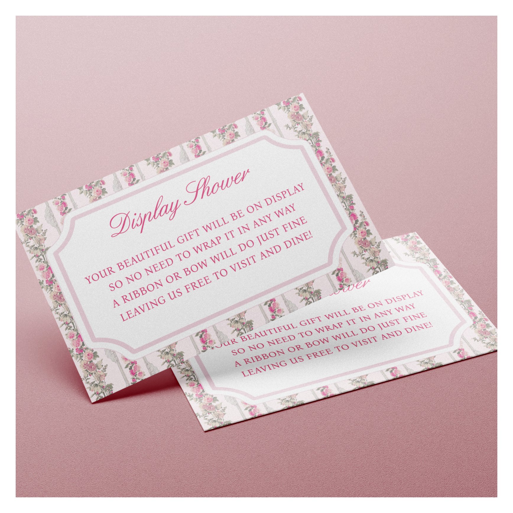Coquette Love Shack Baby Shower Display Shower Enclosure Card