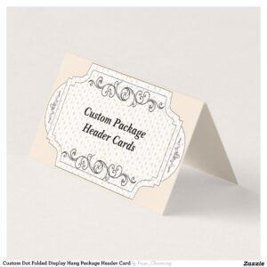 Custom Dot Folded Display Hang Package Header Card