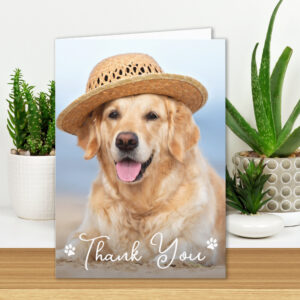 Custom Simple Dog Pet Photo Vet Tech Veterinarian Thank You Card