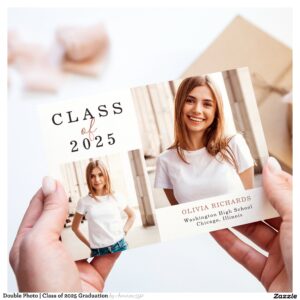 Double Photo Class of 2025 Graduation Announcement