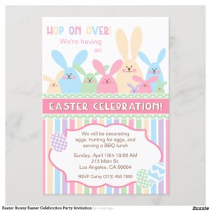 Easter Bunny Easter Celebration Party Invitation
