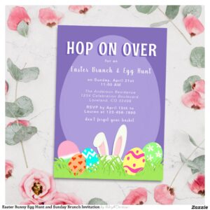 Easter Bunny Egg Hunt and Sunday Brunch Invitation