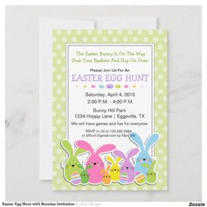 Easter Egg Hunt with Bunnies Invitation