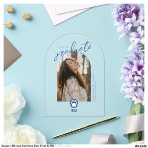 Eastern Illinois Panthers Paw Print & EIU Acrylic Invitations