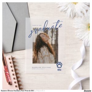 Eastern Illinois Panthers Paw Print & EIU Vellum Invitations
