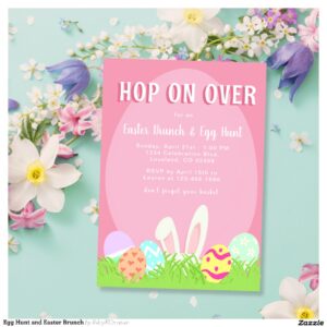Egg Hunt and Easter Brunch Invitation