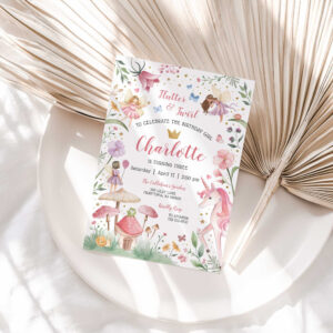 Enchanted Fairy Garden Birthday Invitation