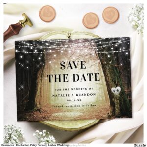 Evermore Enchanted Fairy Forest Amber Wedding Save The Date