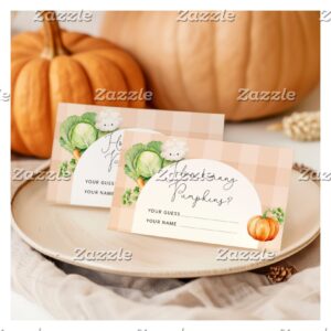 Fall Locally grown How many pumpkins Enclosure Card