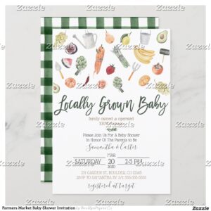 Farmers Market Baby Shower Invitation