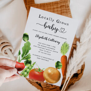 Farmers Market Baby Shower Invitation