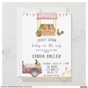 Farmer's Market Baby Shower Invitation